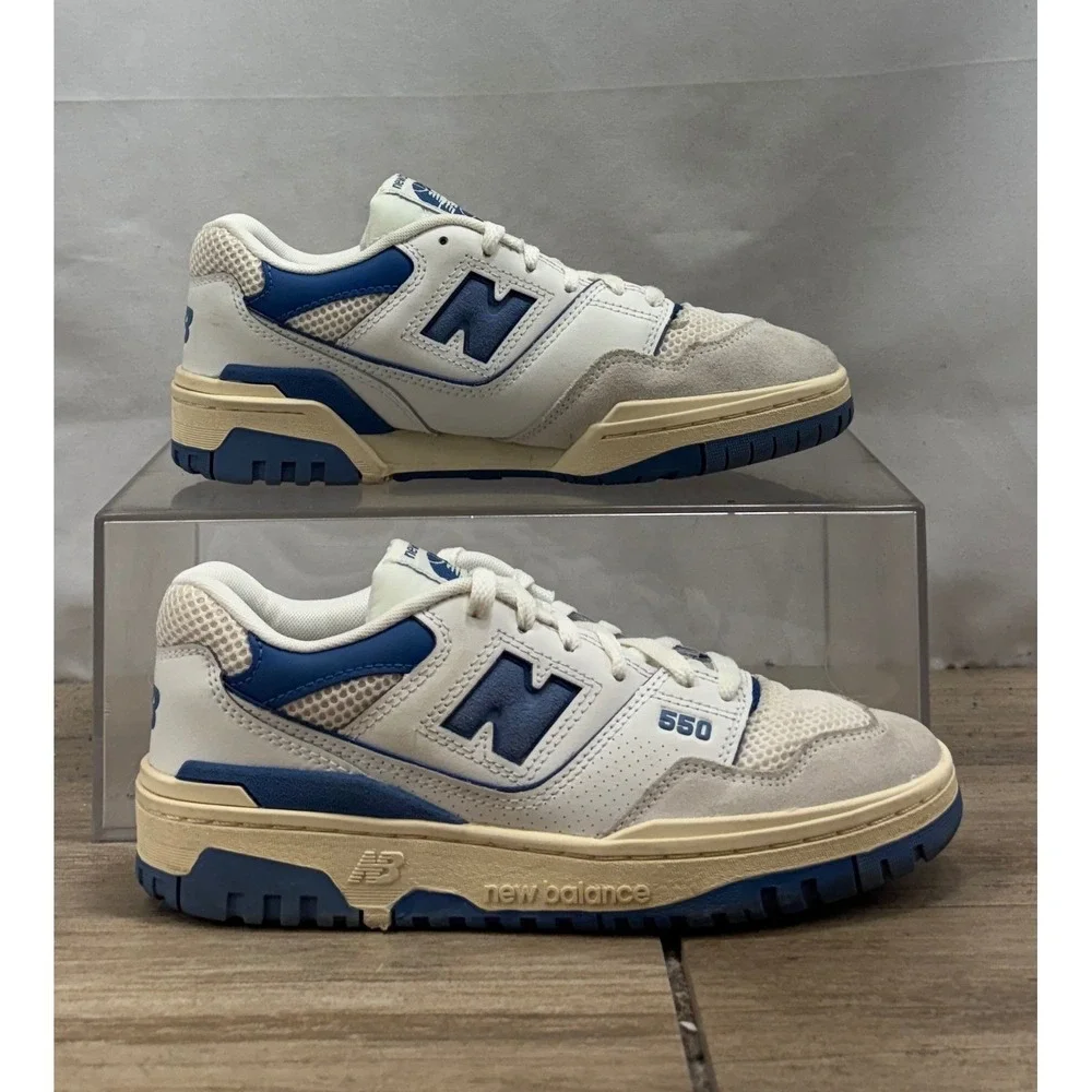 New Balance 550 Mens GS550CP White Blue Casual Sneakers Shoes‎ Size 6